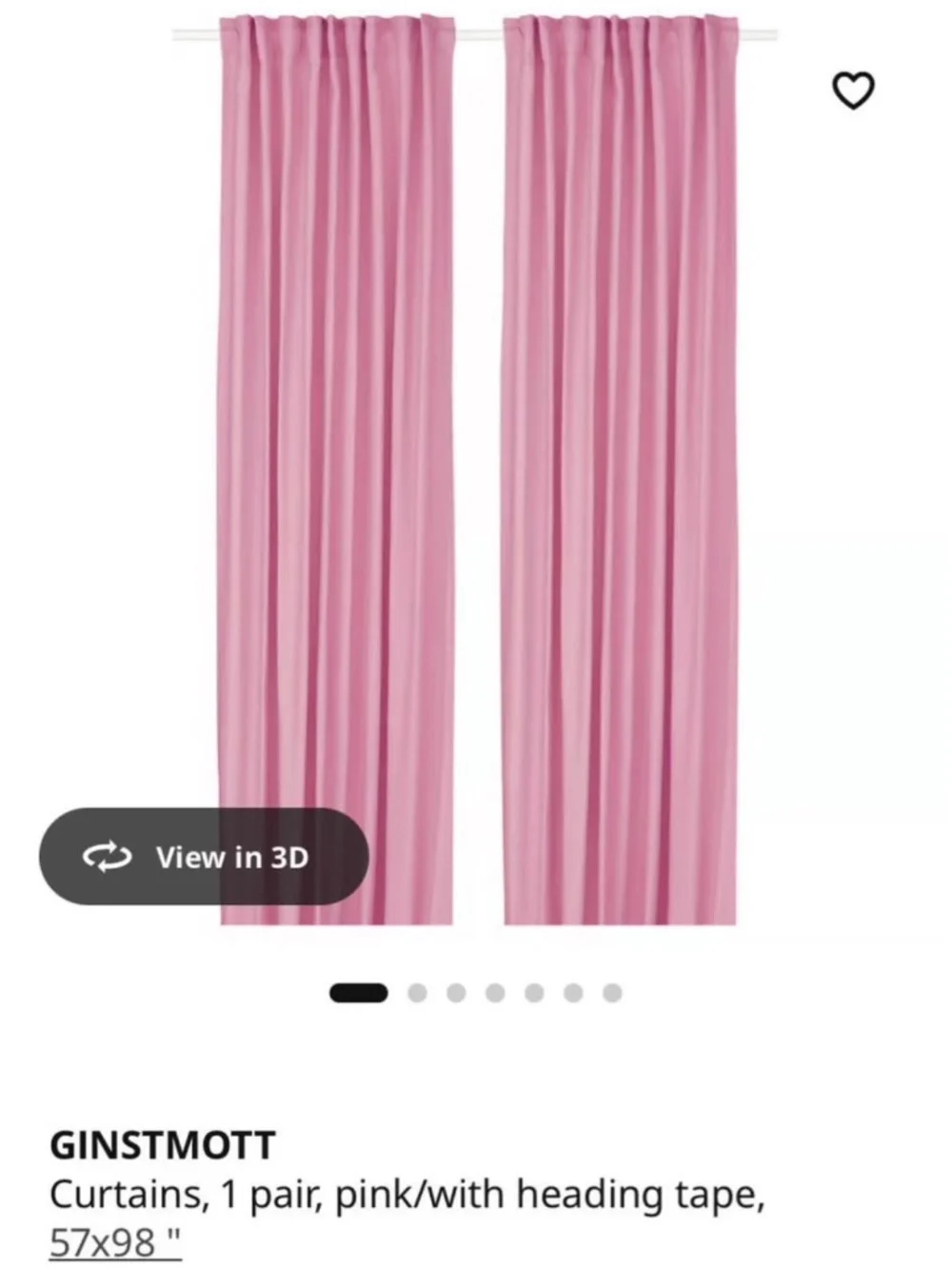 GINSTMOTT Ikea Curtains (4 panels)